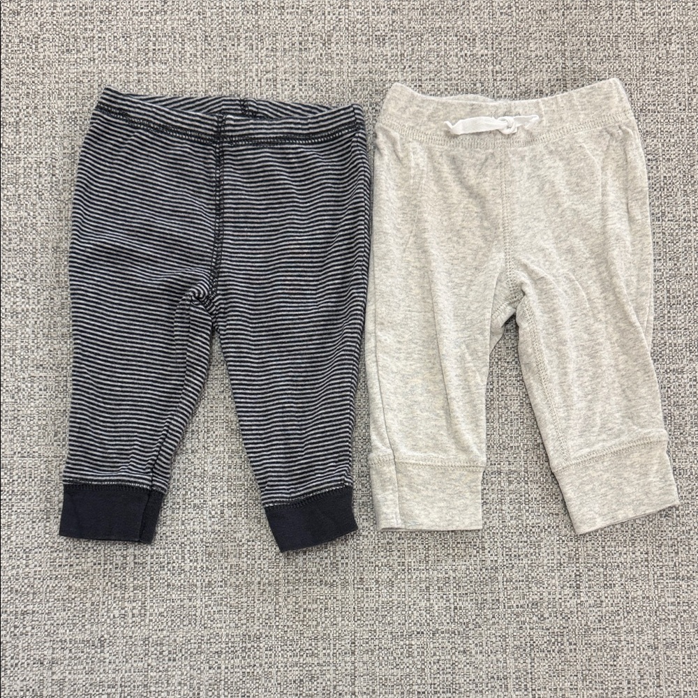 Carter's Black and White Striped Baby Pants